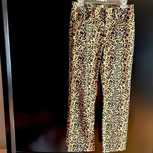 J Crew Cheetah Crop Pants